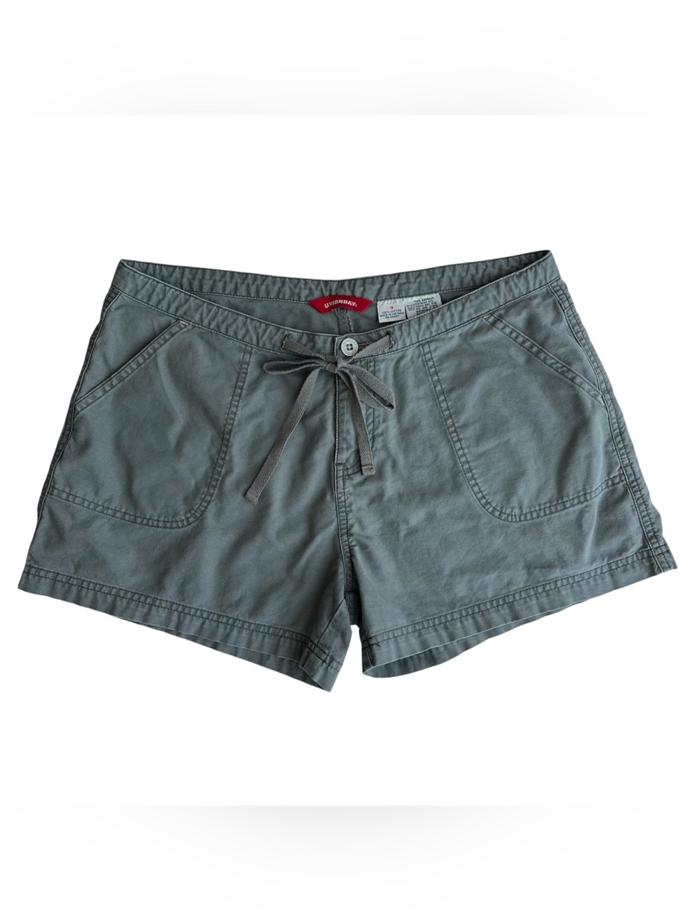 UNIONBAY Vintage Juniors 9 Army Green Y2K Utility Mini Low Rise Shorts Gorpcore